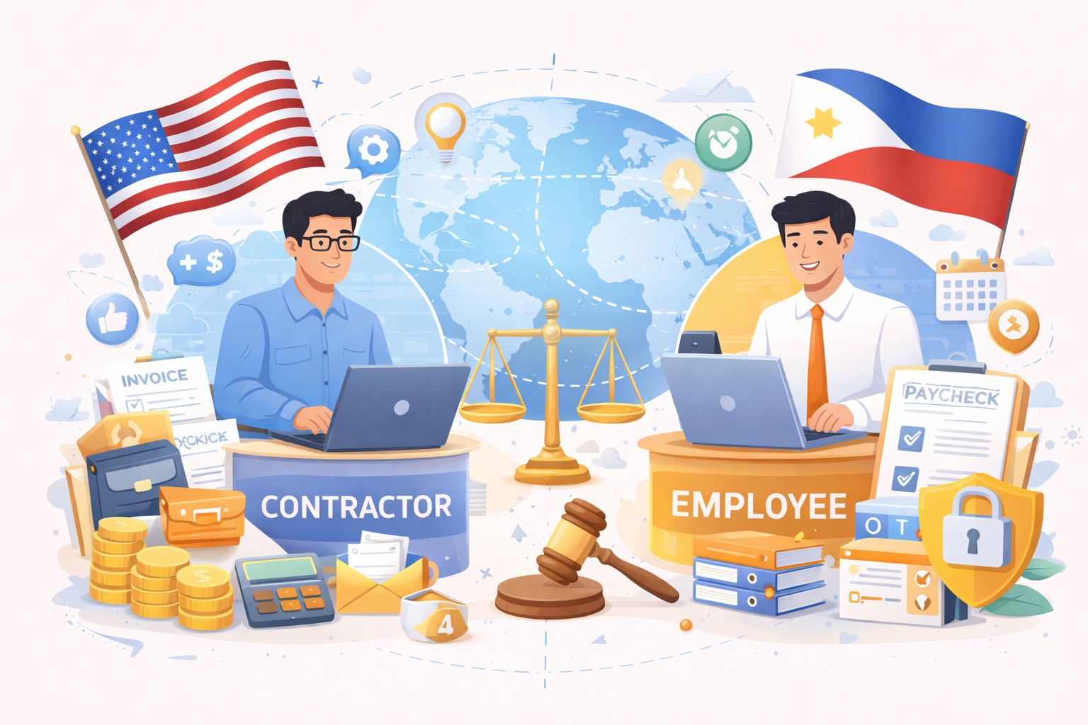 Contractor vs Employee: What US Employers Need to Know When Hiring Offshore